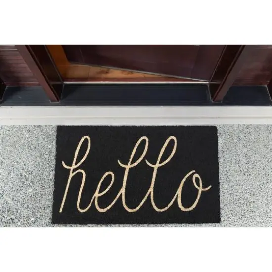 DII&reg; Hello Doormat Black {8}