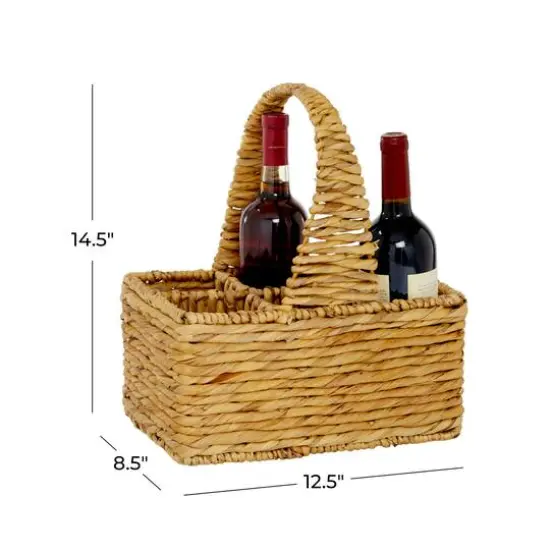 15" Brown Water Hycinthia Coastal Storage Basket {8}