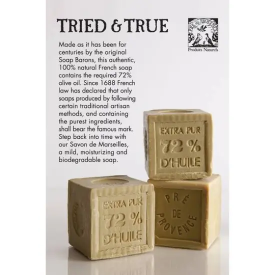 European Soaps Refined Natural Marseille Soap Cube, 300g {6}