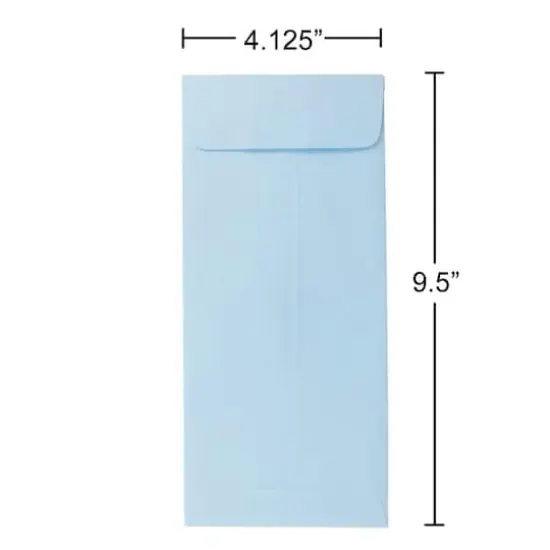 JAM Paper Colored #10 Policy Business Premium Envelopes, 50ct. Pastel Baby Blue {6}