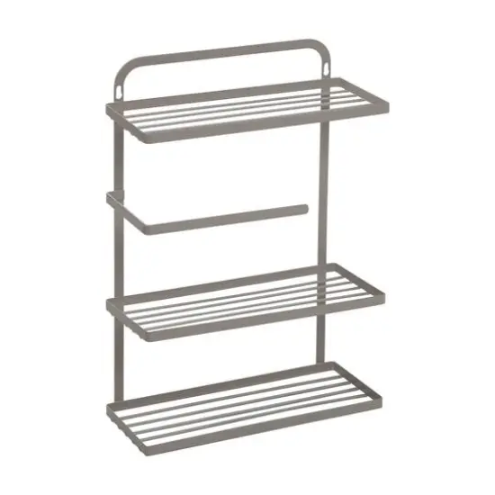 Honey Can Do Gray Spice Rack & Paper Towel Holder {4}