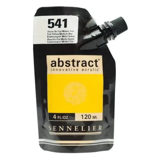 Sennelier Abstract&reg; Satin Acrylic Paint, 4oz. Cadmium Yellow Medium Hue {1}