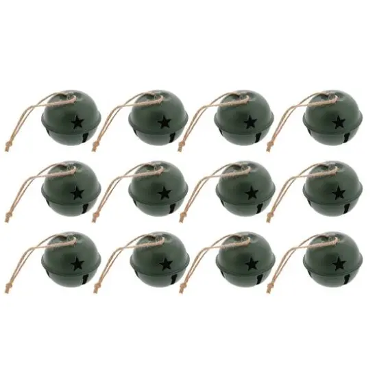 Haute Decor 12ct. 2" Jingle Bell Ball Ornaments Silver {2}