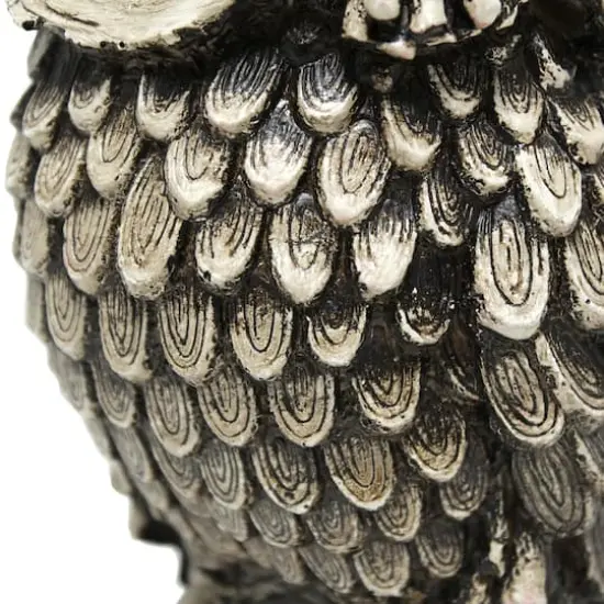 Simple Designs&trade; 20" Brown and White Owl Table Lamp with Shade Green Shade {9}