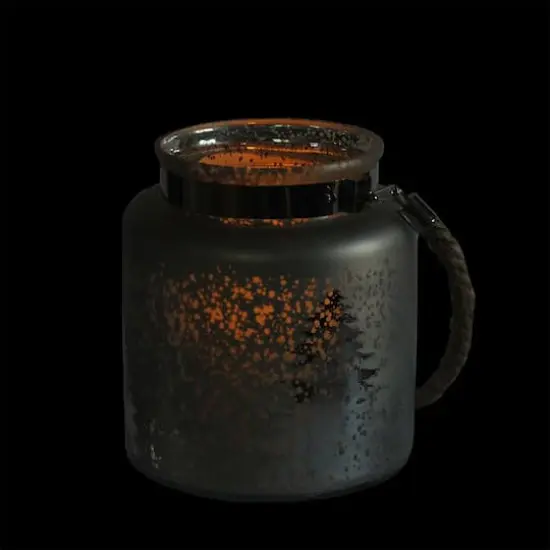 8" Reindeer & Tree Silhouette Pillar Candle Holder with Handle {9}