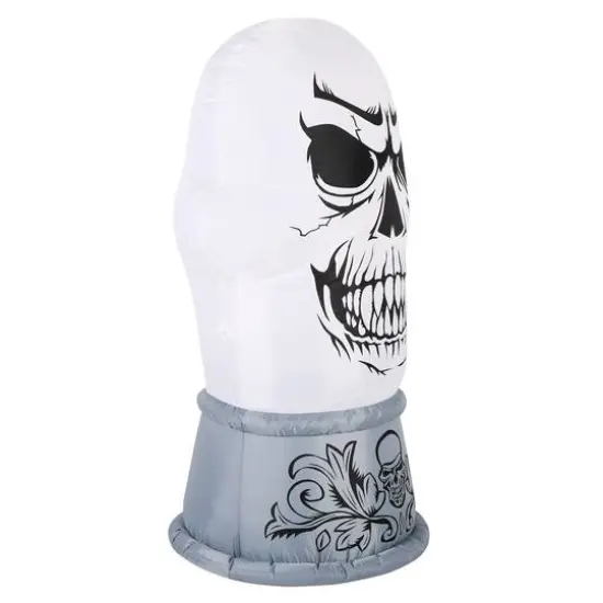 6ft. Airflowz Inflatable Halloween Skull with Swirling Lights {4}