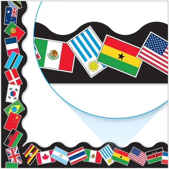 Trend Enterprises&reg; Terrific Trimmers&reg; World Flags Borders, 234ft. {4}