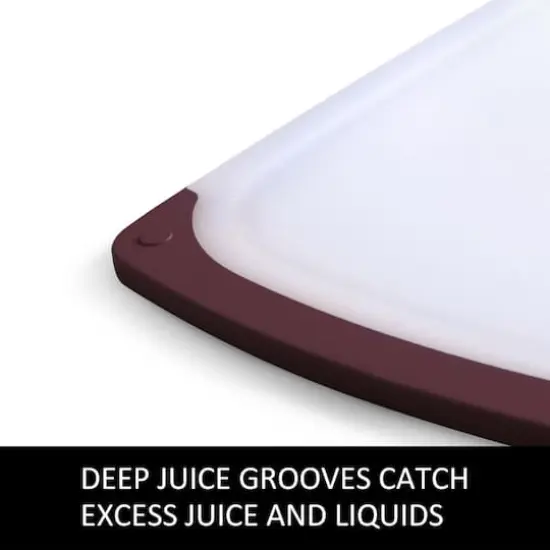 Farberware Non-Slip Plastic Cutting Board Set Maroon {7}