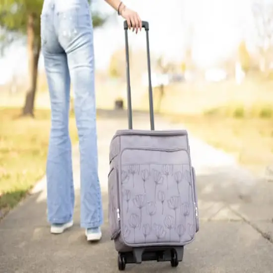 Everything Mary Purple Floral Rolling Craft Bag {5}