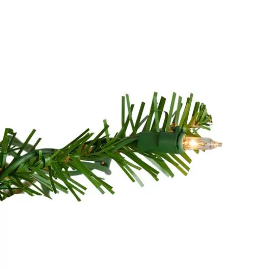 4' Pre-Lit Northern Pine Full Artificial Christmas Tree - Clear Lights {6}