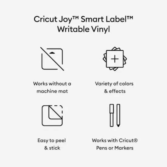 Cricut Joy&trade; Smart Label&trade; 5.5" Permanent Writable Vinyl Silver Holographic {4}