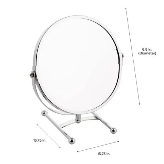 Home Details 7" Chrome 5X Magnification Dual Sided Vanity Mirror {5}