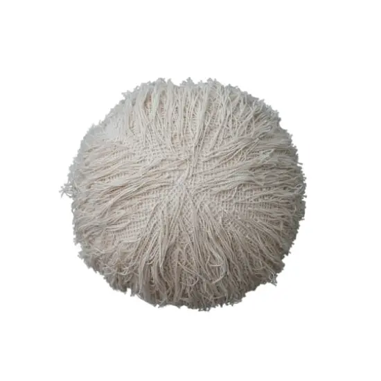 Hello Honey&reg; 12" Cream Cirrus Cotton String Orb Pillow {5}