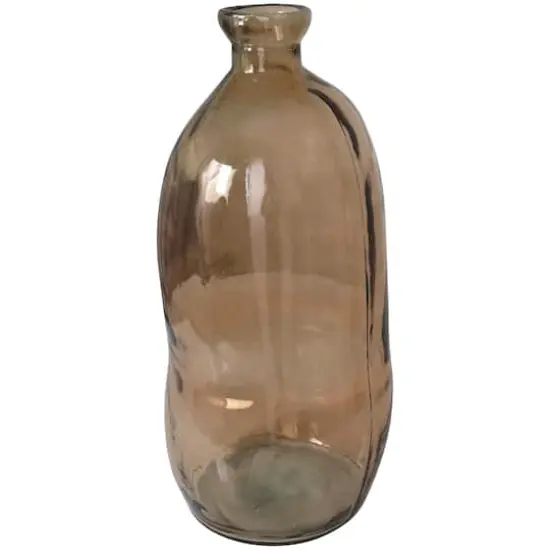 29" Brown Spanish Bottle Glass Vase {5}