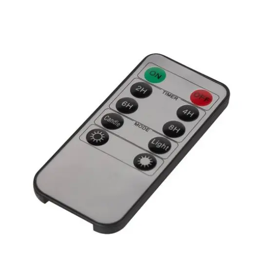 11" Flameless Wax Candles with Remote Control, 6ct. Black {6}