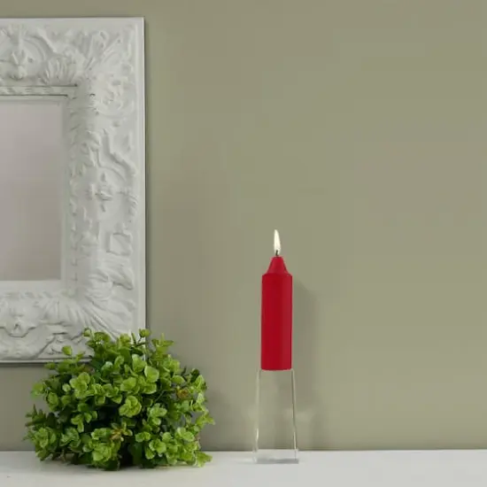 Root Candles 5" Unscented Smooth Collenette Taper Candles, 8ct. Red {5}