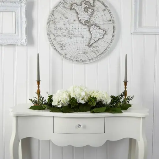 9" Hydrangea & Eucalyptus Floral Arrangement {5}