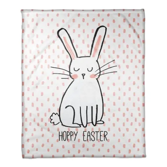 Hoppy Easter Bunny Throw Blanket {1}