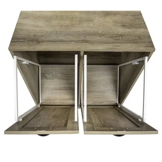 Household Essentials Laundry Sorter Cabinet (Oak) {5}