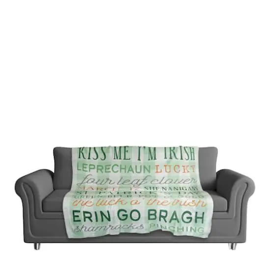 St Pat Words Buffalo 50" x 60" Sherpa Fleece Blanket {4}