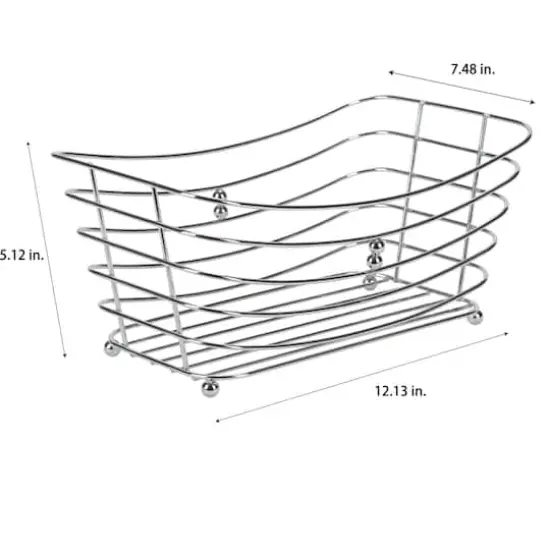 Simplify Wire Towel Basket with Chrome Ball Feet {5}
