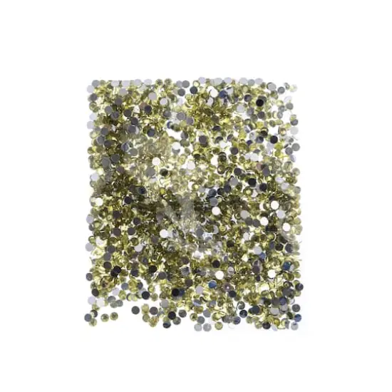 John Bead Acrylic Round Flat Back Rhinestones, 4mm Yellow {4}