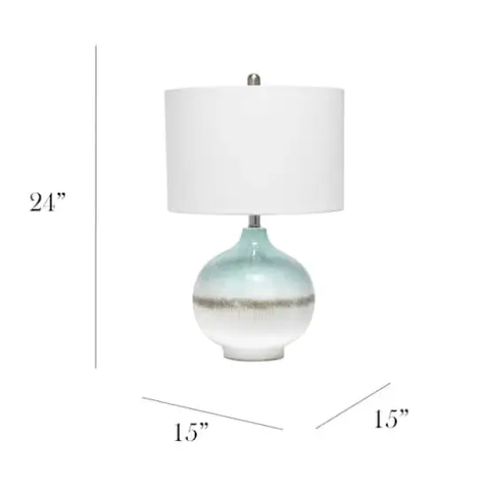 Lalia Home Bayside Horizon 24" Table Lamp with Fabric Shade {4}