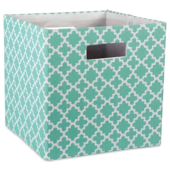 DII&reg; 11" Polyester Lattice Storage Cube Aqua {1}