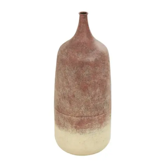 20" Copper Metal Distressed Textured Ombre Vase {7}