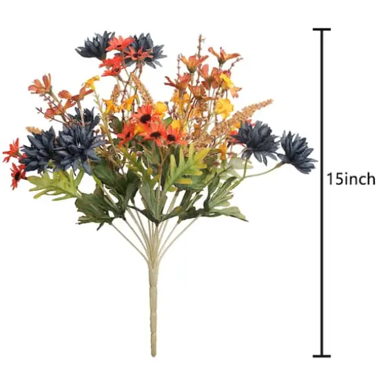 15" Mum Mix Deluxe Bush by Ashland&reg; Blue/Yellow/Orange {4}