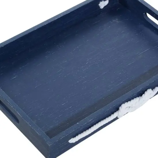 Blue MDF Farmhouse Tray Set {7}