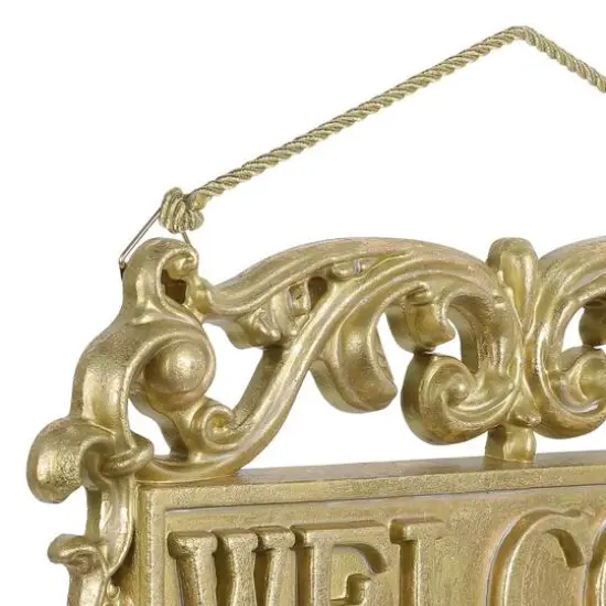 15" Gold Welcome Sign Wall D&eacute;cor by Ashland&reg; {6}
