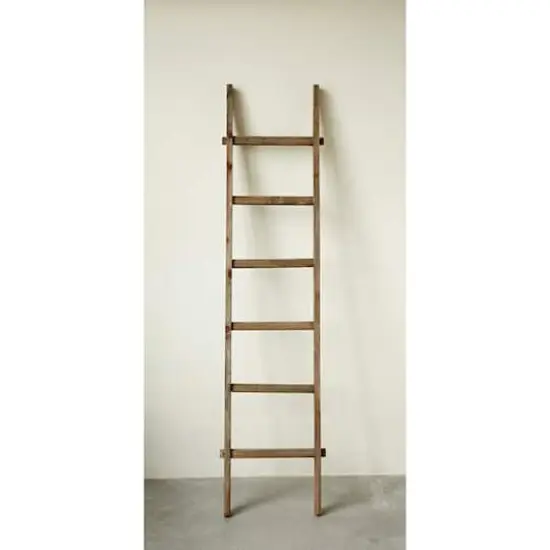 Hello Honey&reg; 6ft. Decorative 6-Rung Rustic Wood Ladder {3}