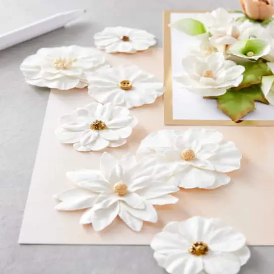 White Paper Flower Embellishments By Recollections&trade; {3}