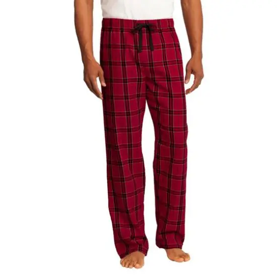 District&reg; Men's Flannel Plaid Pant New Red {4}