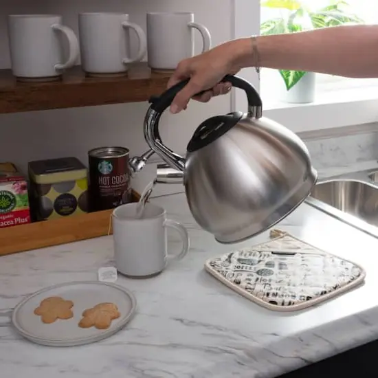 Kitchen Details 3.4L Stainless Steel Tea Kettle Satin {6}