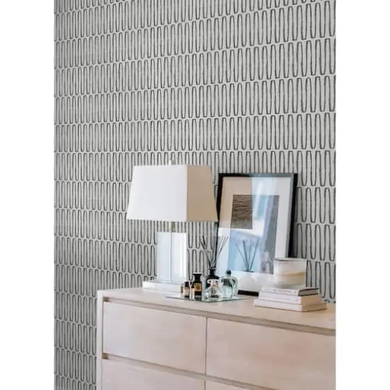 NuWallpaper Porter Charcoal Peel & Stick Wallpaper {4}