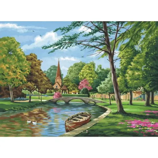 Royal & Langnickel&reg; Painting by Numbers&trade; Artist Canvas Series Church by the River Kit {1}