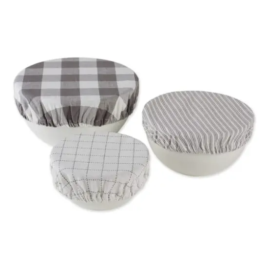 DII&reg; Assorted Gray Farmhouse Woven Dish Cover Set {1}