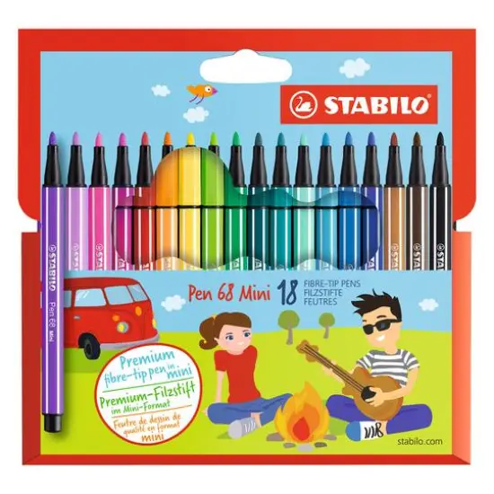 Stabilo&reg; Mini Pen 68 Wallet Set, 18ct. {1}