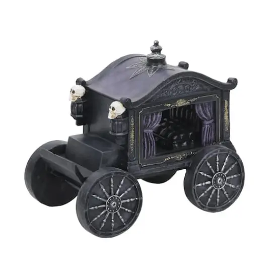7.75" Black Skull Carriage Tabletop D&eacute;cor by Ashland&reg; {1}
