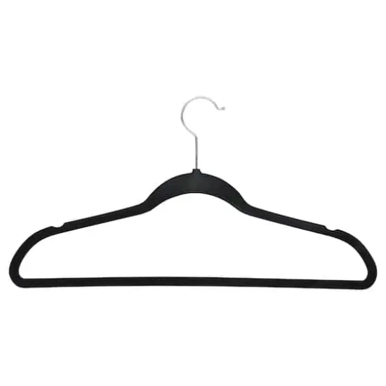 Simplify Super Slim Velvet Huggable Hangers, 10ct. Black {4}