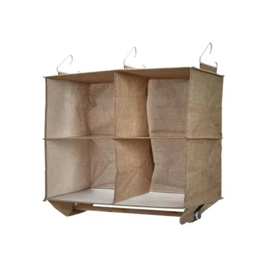 Household Essentials 19" 4-Pocket Wide Organizer Brown {1}