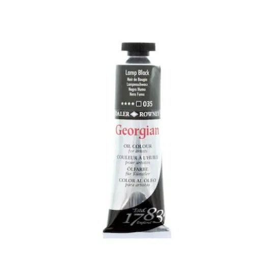 Daler-Rowney&reg; Georgian Oil Colour, 38mL 035 Lamp Black {1}