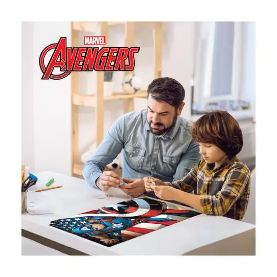 Marvel Avengers - Captain America 3D Lenticular Jigsaw Puzzle in a Collectible Shaped Tin: 300 Pcs {6}