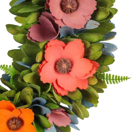 18" Spring Floral Wreath with Fern {4}