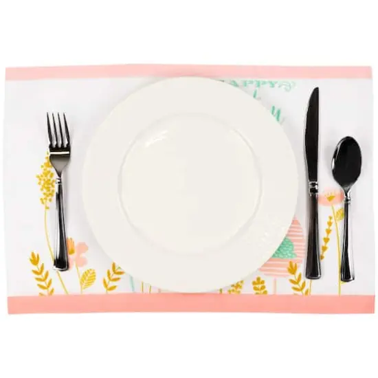 Pastel Happy Easter Eggs Floral Placemats, 4ct. {3}
