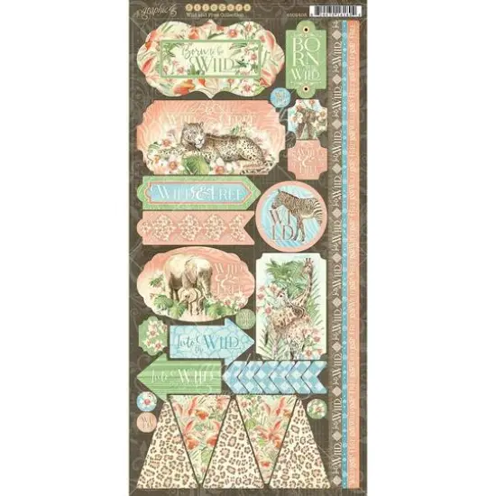 Graphic 45&reg; Wild & Free Collection Cardstock Stickers {3}