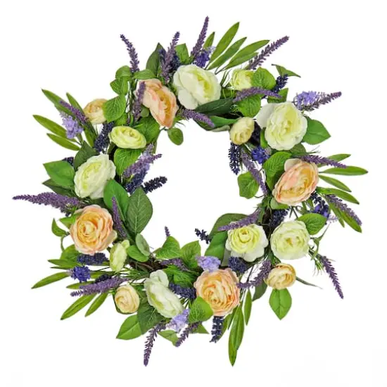 24'' Ranunculus and Astilbes Wreath {1}