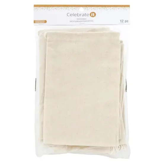Cream Favor Muslin Bags by Celebrate It&trade;, 12ct. {4}